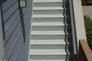 Walking deck access stairs repaired and sealed !