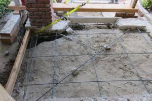 Forms in place and re-bar doweled into existing footing / slab