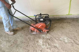 Soil compaction aWer concrete removal